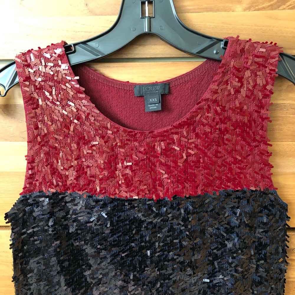 Nwot J. Crew Collection Sequin Colorblock Knit Top - image 3